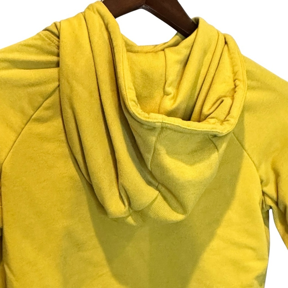 (Sold)Gymshark Cropped Hoodie Mustard Yellow Training Top Women’s Size XS - Picture 6 of 11